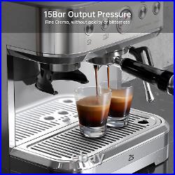 15 Bar Automatic Espresso Coffee Machine with 2.3L Water Tank Milk Frother UK