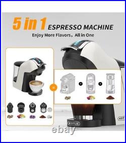 19 Bar 5in1 Multicapsule Espresso Coffee Machine for Nespresso/Dolce/Gusto More