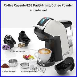 19 Bar 5in1 Multicapsule Espresso Coffee Machine for Nespresso/Dolce White-uk