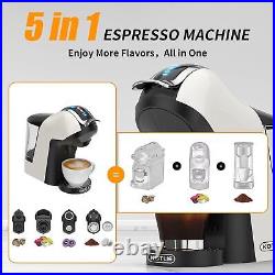 19 Bar 5in1 Multicapsule Espresso Coffee Machine for Nespresso/Dolce White-uk