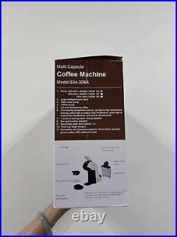 19 Bar 5in1 Multicapsule Espresso Coffee Machine for Nespresso/Dolce White-uk