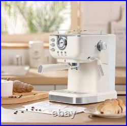 20Bar Espresso Coffee Machine HomeGrinder Retro Restaurant Cafe Style DrinkMaker