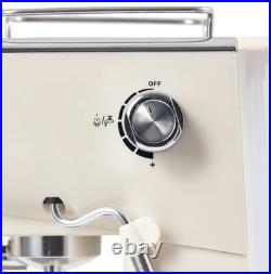 20Bar Espresso Coffee Machine HomeGrinder Retro Restaurant Cafe Style DrinkMaker