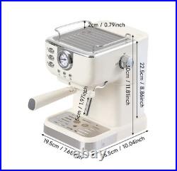 20Bar Espresso Coffee Machine HomeGrinder Retro Restaurant Cafe Style DrinkMaker