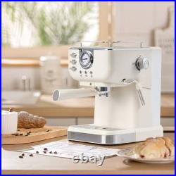 20Bar Espresso Coffee Machine HomeGrinder Retro Restaurant Cafe Style DrinkMaker