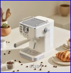 20Bar Espresso Coffee Machine HomeGrinder Retro Restaurant Cafe Style DrinkMaker