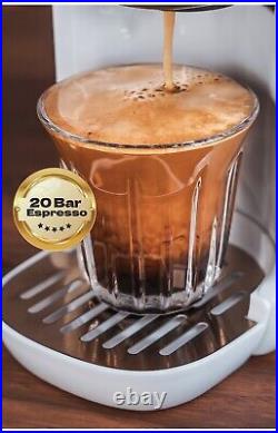 20-Bar Coffee Machine Espresso Maker Caffé Barista Pro Pump Frothing Wand