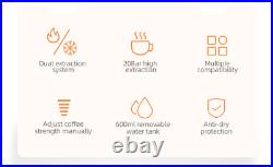 20-Bar Coffee Machine Espresso Maker Caffé Barista Pro Pump Frothing Wand