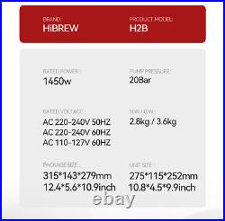 20-Bar Coffee Machine Espresso Maker Caffé Barista Pro Pump Frothing Wand