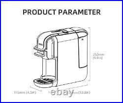 20-Bar Coffee Machine Espresso Maker Caffé Barista Pro Pump Frothing Wand
