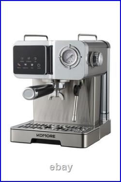 20 Bar Espresso & Cappuccino Coffee Machine with Milk Frother 1350W 1.6L Tank
