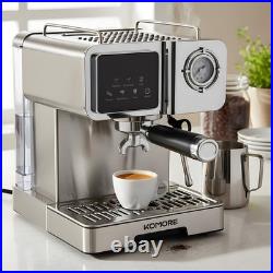 20 Bar Espresso & Cappuccino Coffee Machine with Milk Frother 1350W 1.6L Tank