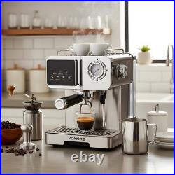 20 Bar Espresso & Cappuccino Coffee Machine with Milk Frother 1350W 1.6L Tank