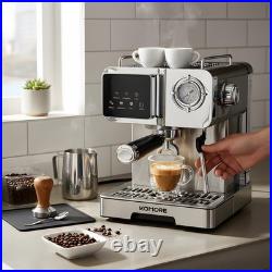 20 Bar Espresso & Cappuccino Coffee Machine with Milk Frother 1350W 1.6L Tank