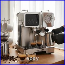 20 Bar Espresso & Cappuccino Coffee Machine with Milk Frother 1350W 1.6L Tank