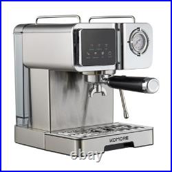 20 Bar Espresso & Cappuccino Coffee Machine with Milk Frother 1350W 1.6L Tank