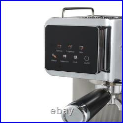 20 Bar Espresso & Cappuccino Coffee Machine with Milk Frother 1350W 1.6L Tank