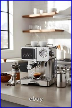 20 Bar Espresso & Cappuccino Coffee Machine with Milk Frother 1350W 1.6L Tank