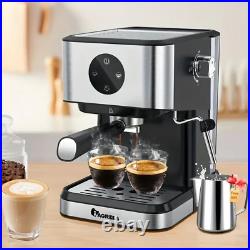 20 Bar Espresso Machine Coffee Maker 1050W Foaming Milk Frother 1.5L Water Tank