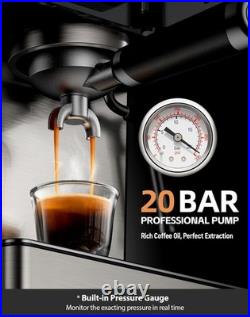 20 Bar Espresso Machine Coffee Maker 1350W Touchscreen 1.6L with Pressure Gauge