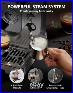 20 Bar Espresso Machine Coffee Maker 1350W Touchscreen 1.6L with Pressure Gauge