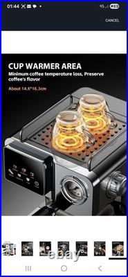 20 Bar Espresso Machine Coffee Maker 1350W Touchscreen 1.6L with Pressure Gauge