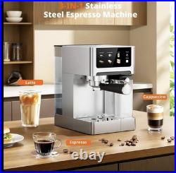 3-In-1 Commercial Espresso Machines & Coffee Makers 20 Bar, with Automatic Milk