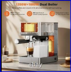 3-In-1 Commercial Espresso Machines & Coffee Makers 20 Bar, with Automatic Milk