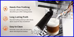 3-In-1 Stainless Steel Espresso Machines & 20 Bar Coffee Maker With Milk Frother