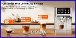 3-In-1 Stainless Steel Espresso Machines & 20 Bar Coffee Maker With Milk Frother