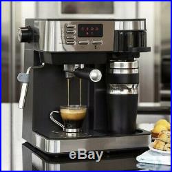 3-in-1 15-Bar Espresso, Drip Coffee, and Cappuccino Latte Maker Machine