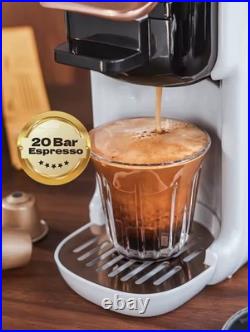 5-in-1 Multi Capsule Coffee Machine 20 Bar Espresso Maker Pod & Ground Use