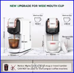 5-in-1 Multi Capsule Coffee Machine 20 Bar Espresso Maker Pod & Ground Use