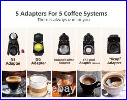 5-in-1 Multi Capsule Coffee Machine 20 Bar Espresso Maker Pod & Ground Use