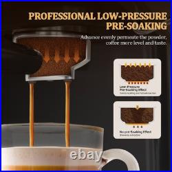 AEOMJK 20 Bar Espresso Machine with Steam Frother, 1.5L Tank Black/Chrome