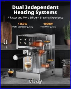 AIRMSEN 20 Bar Espresso Machine with Automatic Milk Frother for Home, Cappucc AIRMSEN 20 Bar Espresso Machine with Automatic Milk Frother for Home, Cappucc