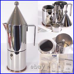 ALESSI La Conica Espresso Coffee Maker 6 Cup Aldo Rossi, Unused with Paperwork