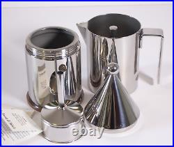 ALESSI La Conica Espresso Coffee Maker 6 Cup Aldo Rossi, Unused with Paperwork