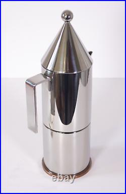 ALESSI La Conica Espresso Coffee Maker 6 Cup Aldo Rossi, Unused with Paperwork