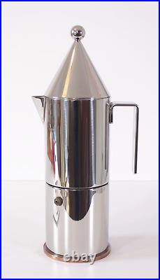ALESSI La Conica Espresso Coffee Maker 6 Cup Aldo Rossi, Unused with Paperwork