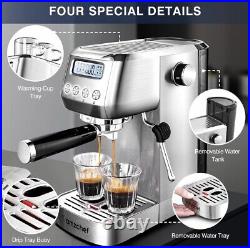 AMZCHEF 20 Bar Espresso Coffee Machines with LCD Panel