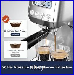 AMZCHEF 20 Bar Espresso Coffee Machines with LCD Panel