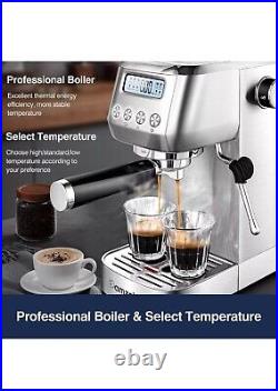 AMZCHEF 20 Bar Espresso Coffee Machines with LCD Panel and Steam Milk Frother