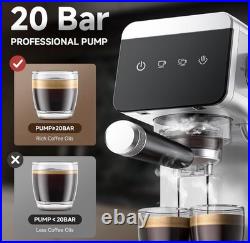 AMZCHEF Coffee Machine 20 Bar, 1350W Espresso Machine with LED Touch Screen