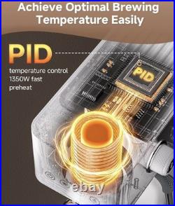 AMZCHEF Coffee Machine 20 Bar, 1350W Espresso Machine with LED Touch Screen