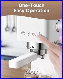 AMZCHEF Coffee Machine 20 Bar, 1350W Espresso Machine with LED Touch Screen