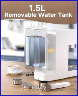 AMZCHEF Coffee Machine 20 Bar, 1350W Espresso Machine with LED Touch Screen