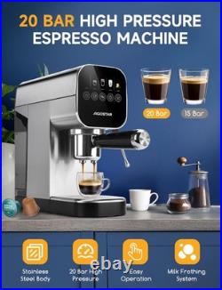 Aigostar 20Bar Espresso Coffee Machine for Capsule & Ground Coffee, Cappuccino
