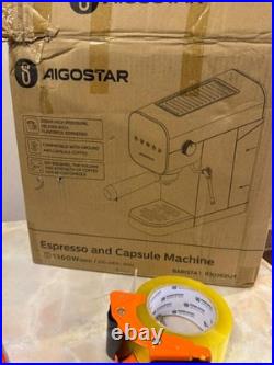 Aigostar 20Bar Espresso Coffee Machine for Capsule & Ground Coffee, Cappuccino &