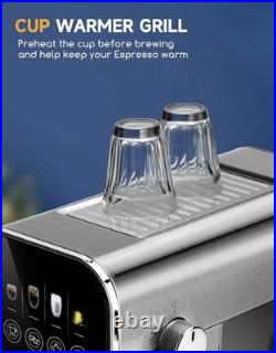 Aigostar 20Bar Espresso Coffee Machine for Capsule & Ground Coffee, Cappuccino